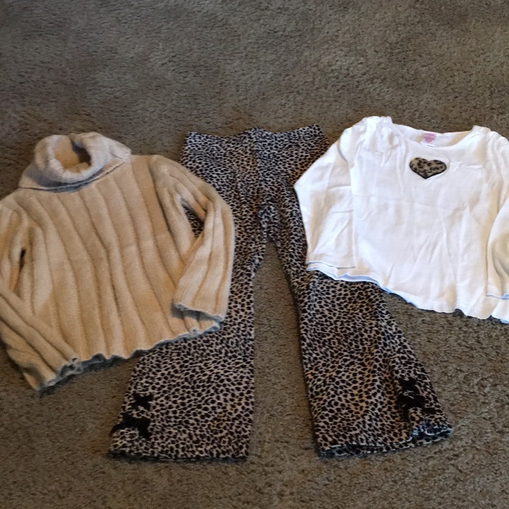 Vintage Gymboree Glamour Kitty pants Sz 6 & Gap sweater